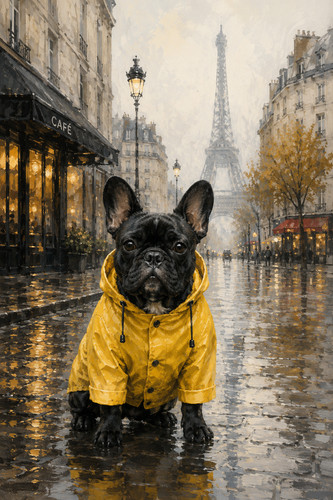 French bulldog raincoat - french,