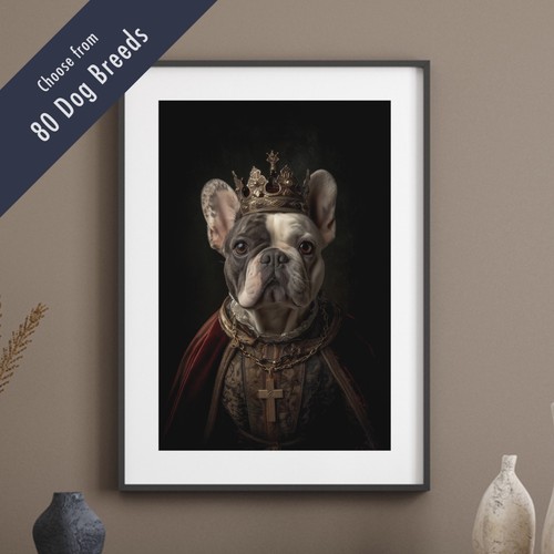 Royal dog portrait print - portrait,