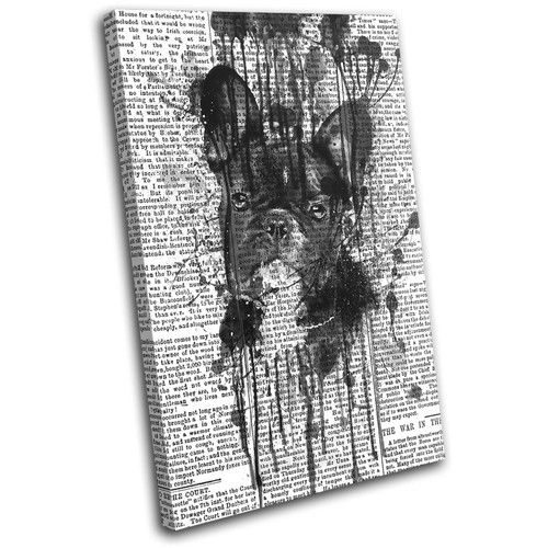 French bulldog abstract paint - bulldog,