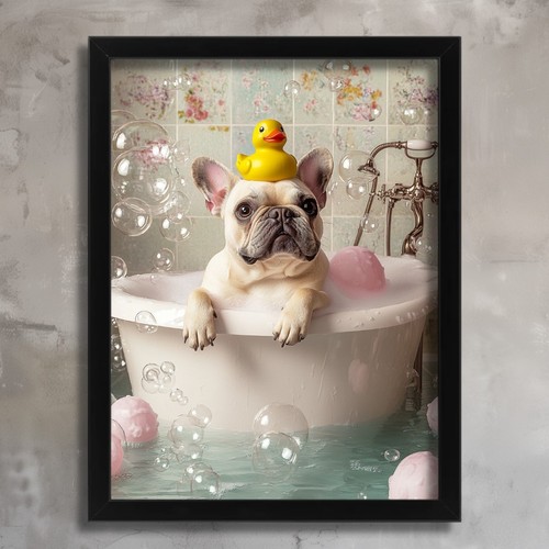 Cute frenchie dog print - print, french