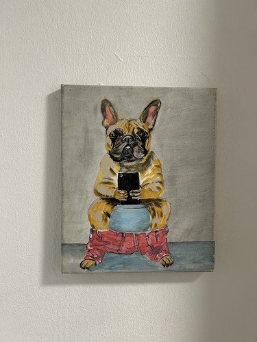 Funny french bulldog painting - funny,