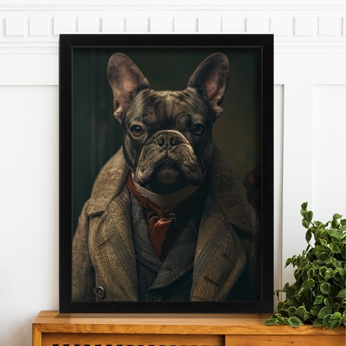 Chic french bulldog suit - french,