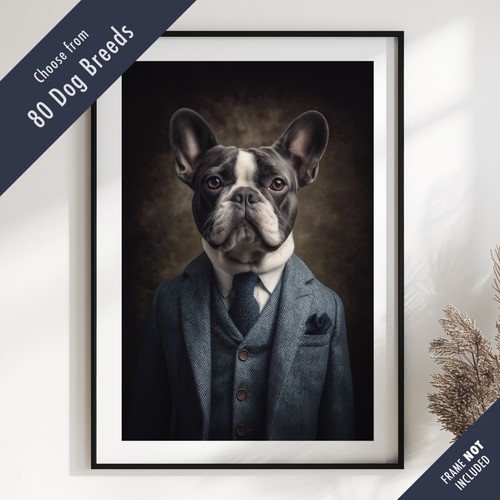 Smartly dressed dog portrait - dressed,