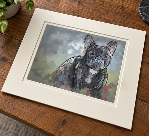 Pet dog french bulldog mounted - dog,