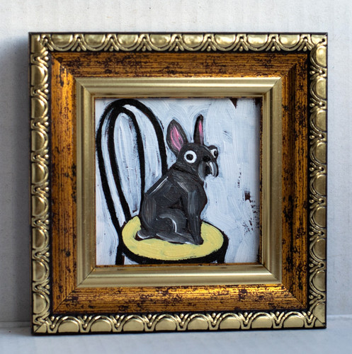 French bulldog chair - on,