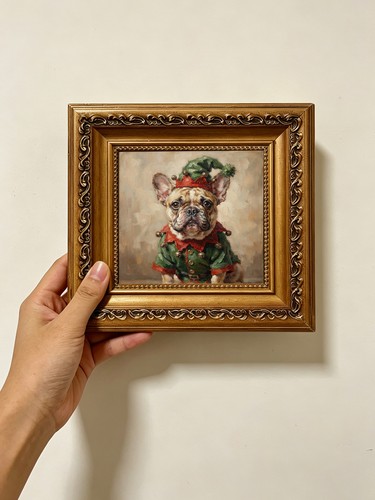 French bulldog christmas - french,
