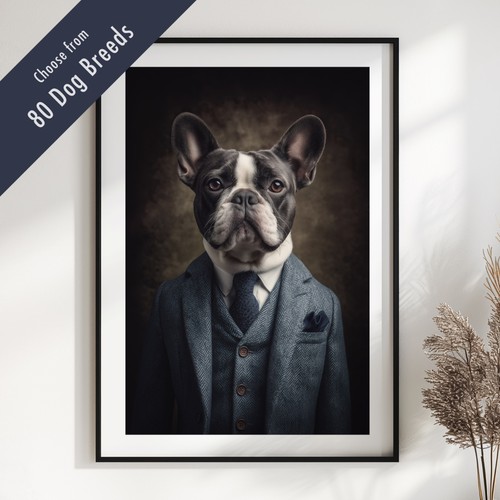 Smartly dressed dog portrait - smartly,