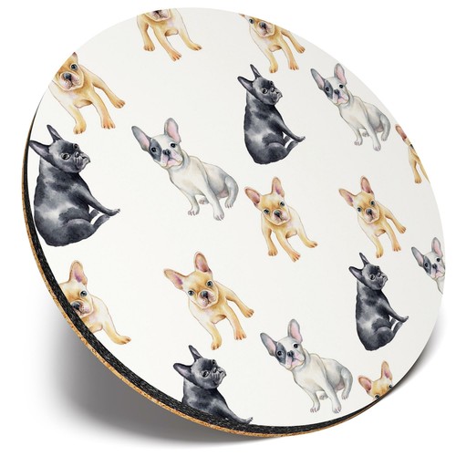 Round single coaster french - round,