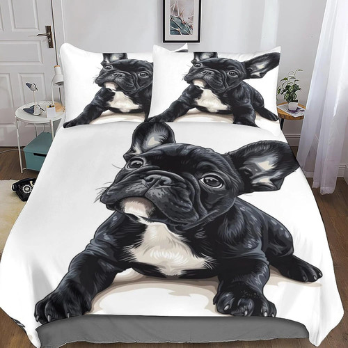 French bulldog duvet cover - 3.french,